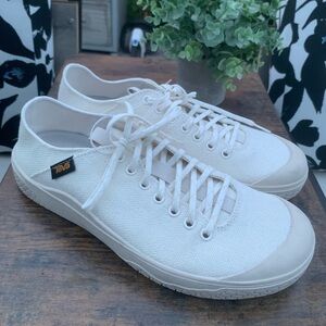 NWOT Teva Terra Canyon Unisex Off White Canvas Lace up Sneakers M10.5 - W12